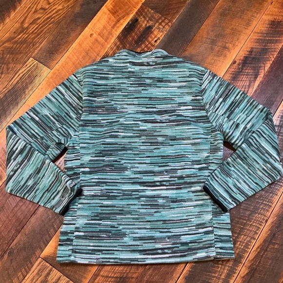 Chubbies Alpine Fleece 1/4 Zip Geometric Mock Neck Pullover Men’s XL Teal Green - Picture 2 of 8